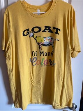 GOAT Of Many Colors Yellow Graphic Tee